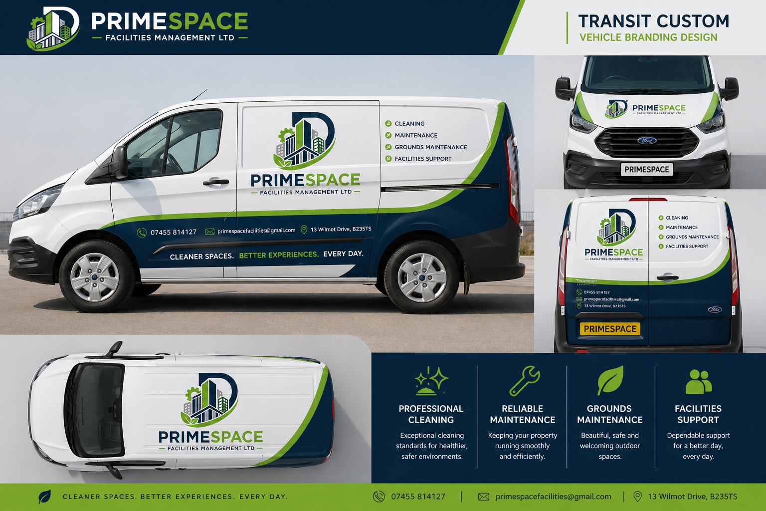 PrimeSpace branded vehicle